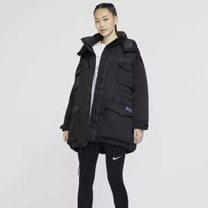 Nike Women's Black Tech City Parka Oversized